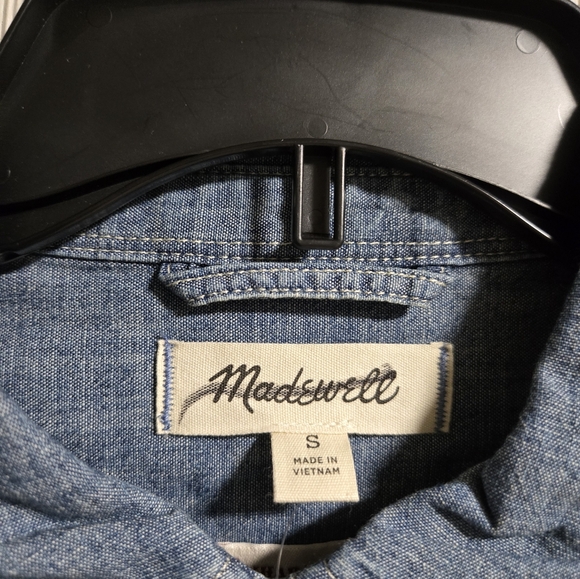 Madewell Men's Button Up Shirt In Japanese Chambray  Size Small - Picture 10 of 12